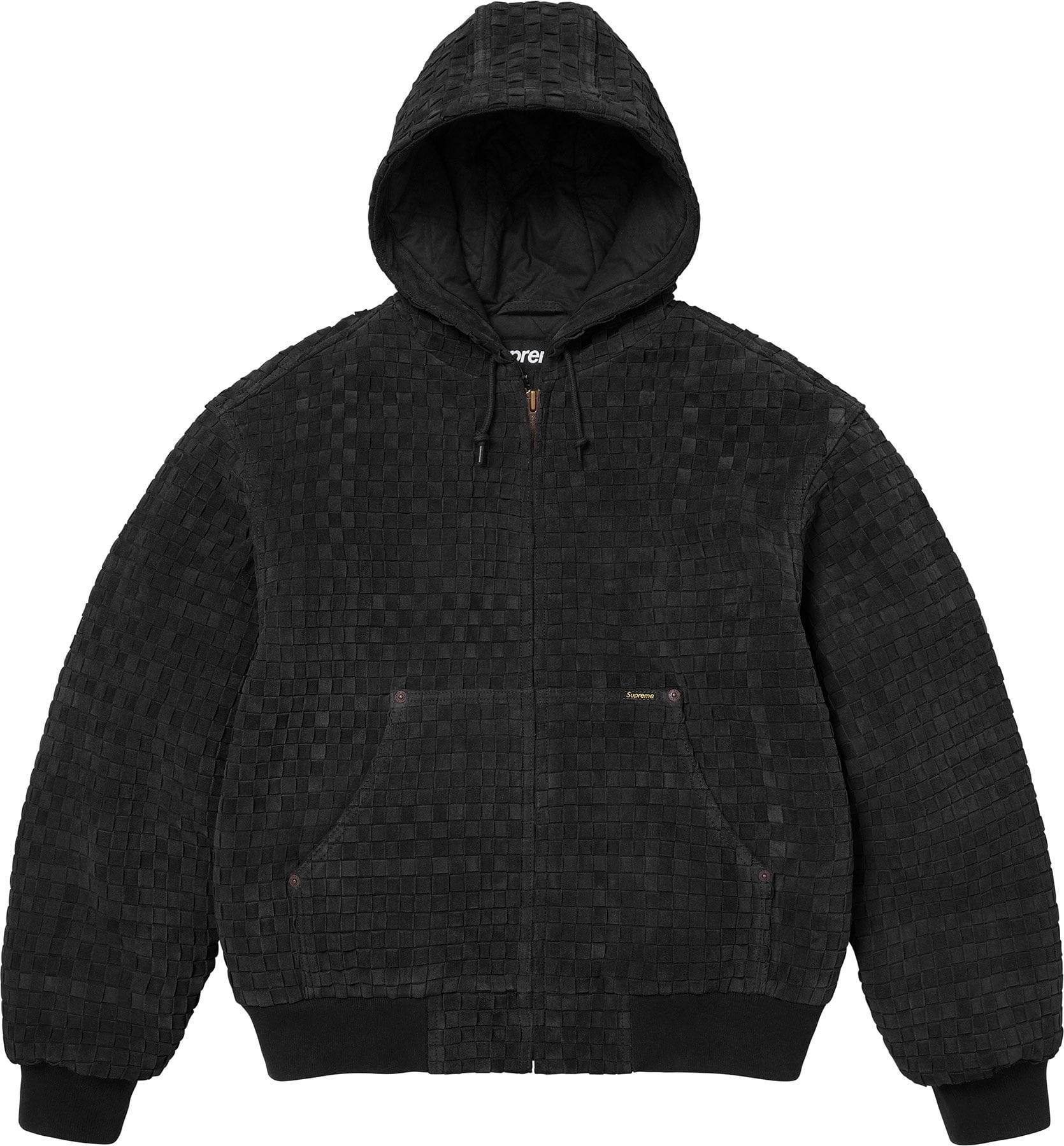 Woven Suede Hooded Work Jacket view 5